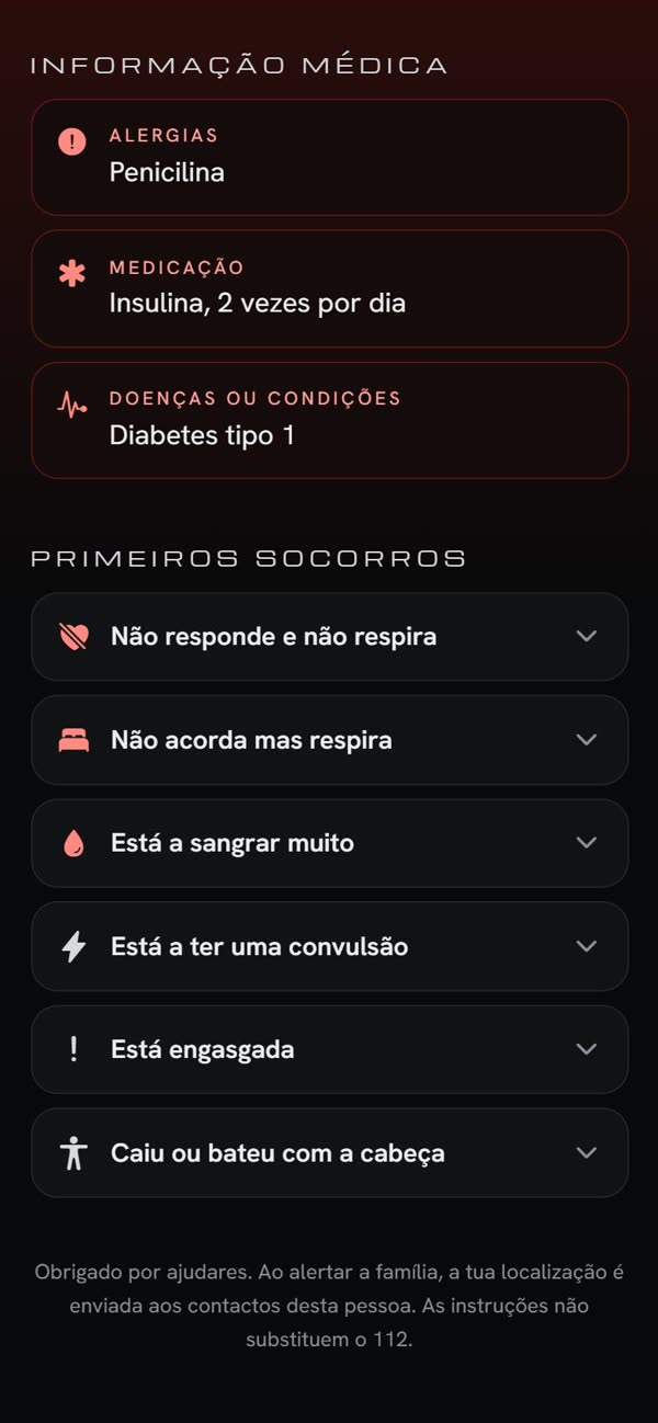 Informação médica e primeiros socorros
